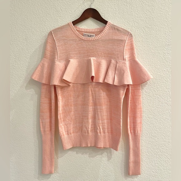 NWT Apiece Apart Long Sleeve Knit Ruffle Statement Sweater Top - Picture 7 of 12
